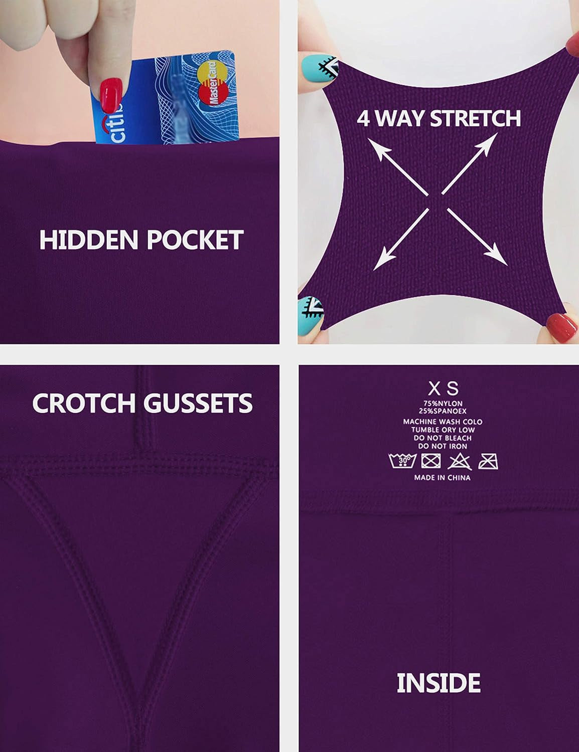 Basic/Out Pockets High Waist Yoga Pants Women Workout Leggings | Tummy Control,Running,19"Inseam