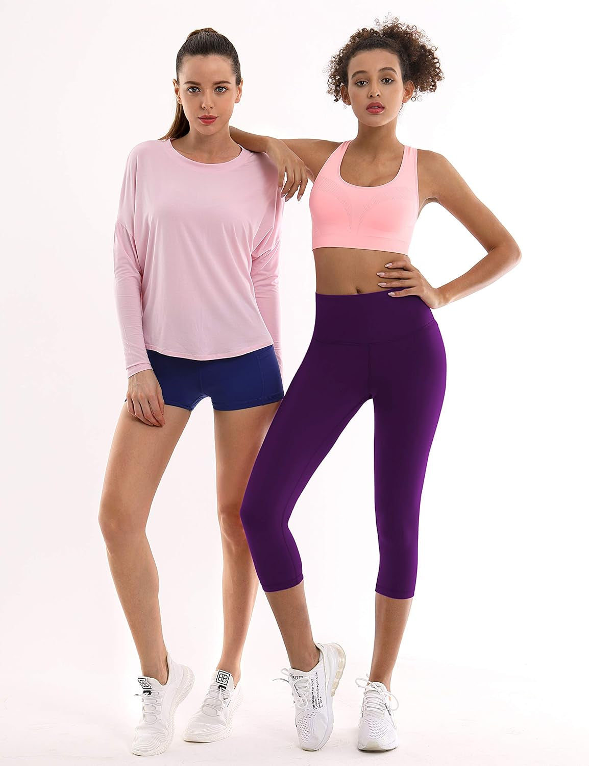 Basic/Out Pockets High Waist Yoga Pants Women Workout Leggings | Tummy Control,Running,19"Inseam